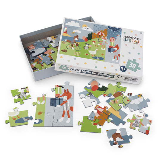 Puzzle "Fox and the seasons"