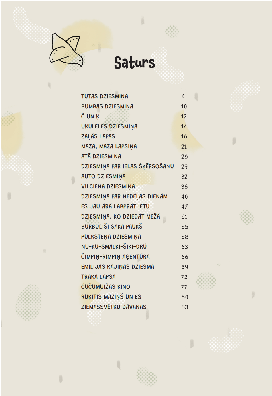 Sheet music book "Dziesmas bērniem"